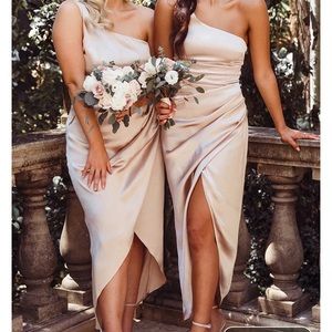 White Fox Willow Wrap Dress Champagne